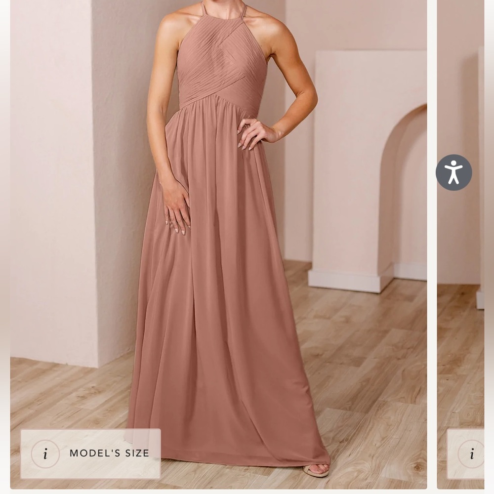 Revelry Mauve Halter Wedding Dress